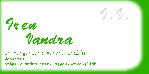 iren vandra business card